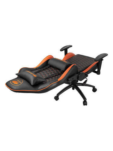 COUGAR OUTRIDER - Orange, Gaming Chair, Premium PVC Leather, Head and 