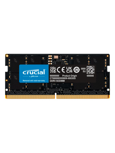 Crucial 16GB DDR5-4800 SODIMM CL40 (16Gbit), EAN: 649528906526