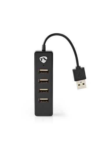 USB 2.0 Hub 4 ports Nedis UHUBU2420BK