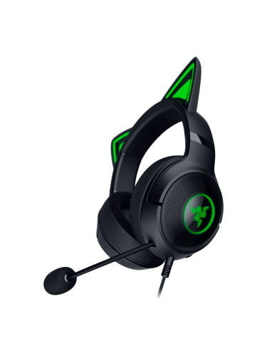 Kraken Kitty V2 - Black, Gaming headset, Kitty Ears, Stream Reactive L