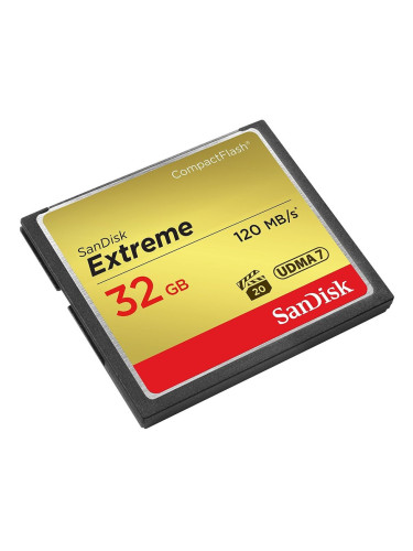 SanDisk Extreme CF 120MB/s, 85MB/s write, UDMA7, 32GB, EAN: 6196591236