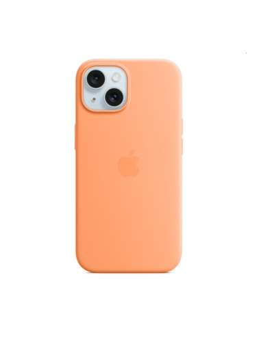 Калъф Apple iPhone 15 Silicone Case with MagSafe - Orange Sorbet