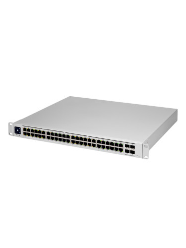 Ubiquiti Layer 3 switch with (48) GbE RJ45 ports and (4) 10G SFP+ port