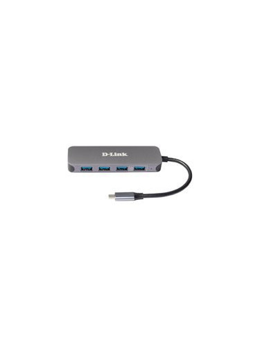 D-LINK USB-C to 4 Port USB 3.0 Hub with USB-C Power Delivery 60W