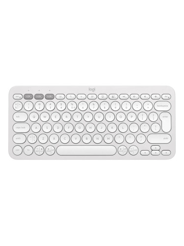 LOGITECH K380S Multi-Device Bluetooth Keyboard - TONAL WHITE - US INT'