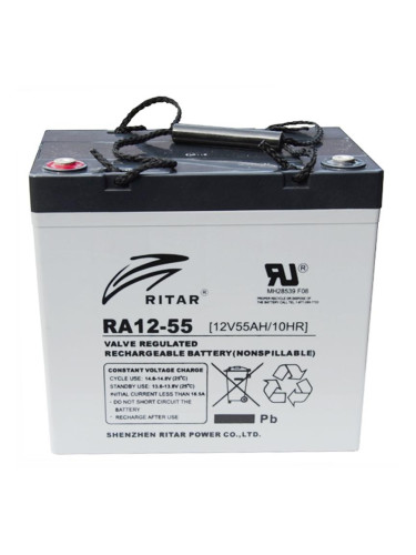 Оловна батерия RITAR (EV12-55), AGM, 12V, 55Ah, За електрически количк