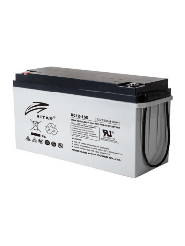 Оловна AGM батерия RITAR (DC12-150), 12V, 150Ah, F12/M8, За соларни си