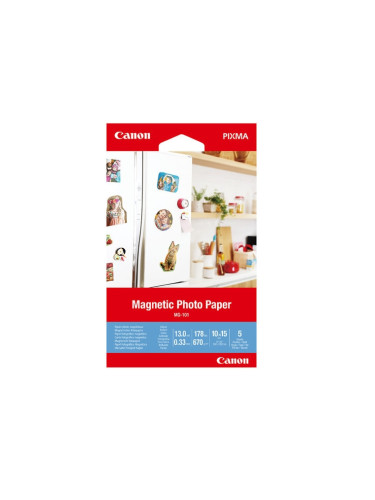 Хартия Canon Magnetic Photo Paper MG-101, 10x15 cm, 5 sheets
