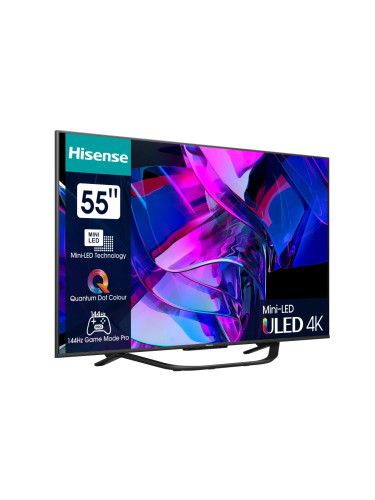 Телевизор Hisense 55" U7KQ, 4K Ultra HD 3840x2160, ULED, FALD, Quantum
