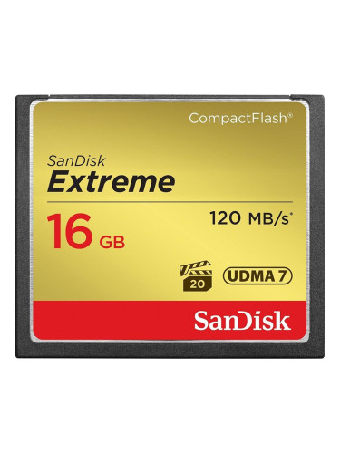 SanDisk Extreme CF 120MB/s, 85MB/s write, UDMA7, 64GB, EAN: 6196591237