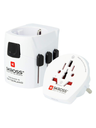 Адаптер SKROSS PRO Light 1.103165, World, Бял