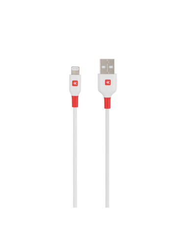 Кабел Skross, Lightning - USB-A 2.0 мъжко, 1.2 м, Бял