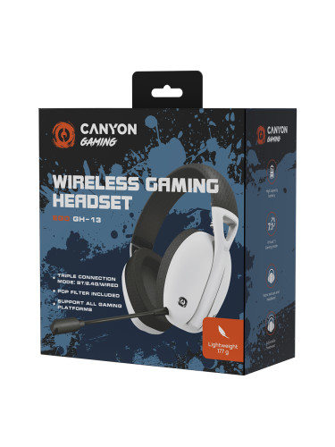 CANYON Ego GH-13, Gaming BT headset, +virtual 7.1 support in 2.4G mode