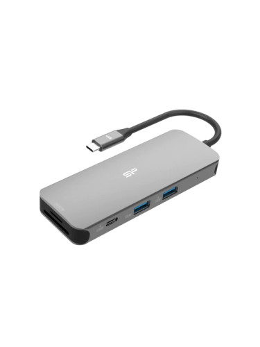 Докинг станция Silicon Power SR30 8 в 1 USB-C, HDMI 4K, USB 3.2, Ether