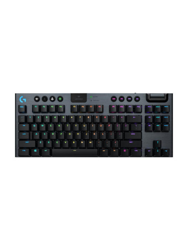 Безжична геймърска механична клавиатура Logitech, G915 TKL Black Light