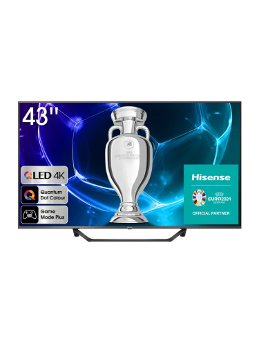 Телевизор Hisense 43" A7KQ, 4K Ultra HD 3840x2160, QLED, FALD, Quantum