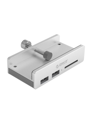 Orico хъб USB 3.0 HUB Clip Type 2 port, SD card reader - aux Micro-USB