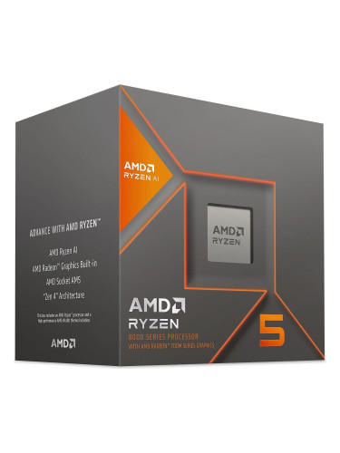Процесор AMD RYZEN 5 8600G, 4.3GHz (Up to 5.0GHz) 16MB Cache, 65W, AM5