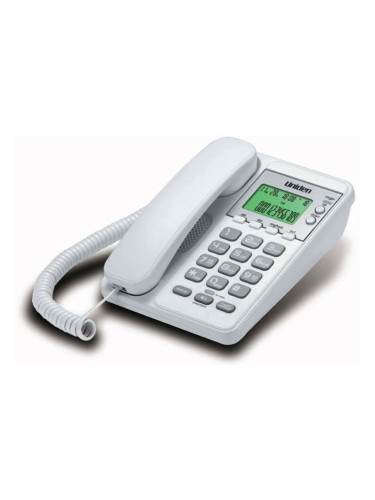 Домашен телефонен номер Uniden AS64 с екран-Бял