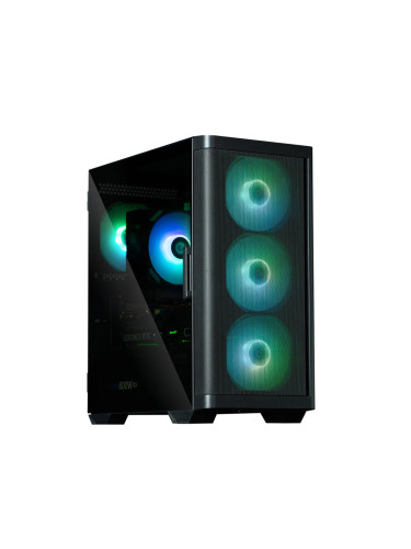 Zalman кутия Case mATX - M4 Black - Addressable RGB, Tempered Glass, 4