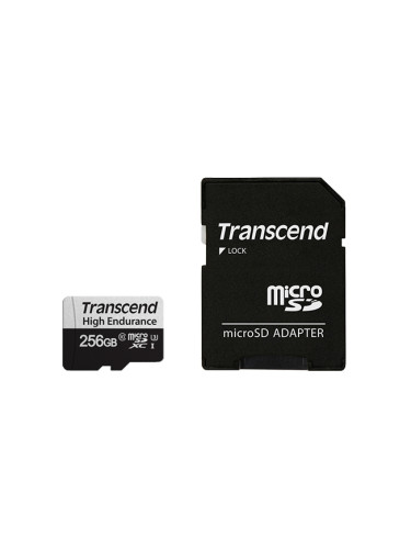 Памет Transcend 256GB micro SD w/ adapter U3, High Endurance