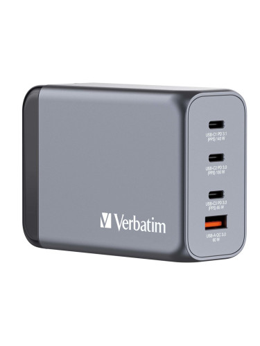 Зарядно устройство Verbatim GNC-240 GaN Charger 4 Port 240W USB A/C (E