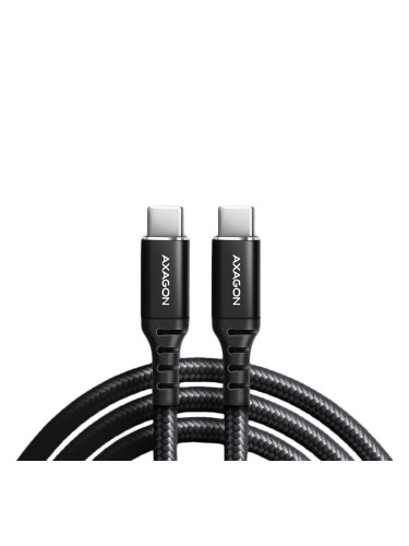 Axagon Data and charging USB 2.0 cable length 1 m. 3A. PD 60W, 3A. Bla