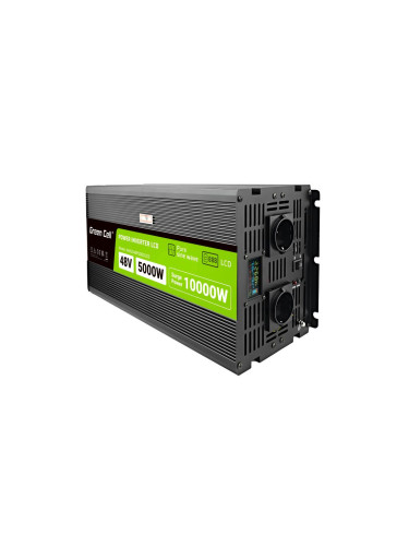 Инвертор GREEN CELL, 48/220V, DC/AC, 5000W/10000W, INVGCP5000LCD LCD