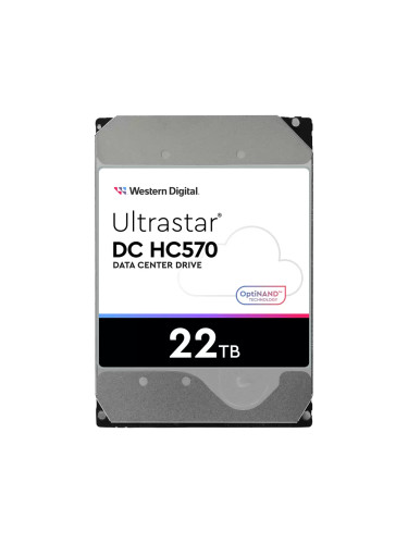 Хард диск WD Ultrastar DC HC570, 22TB, 7200RPM, SATA 6GB/s - WUH722222