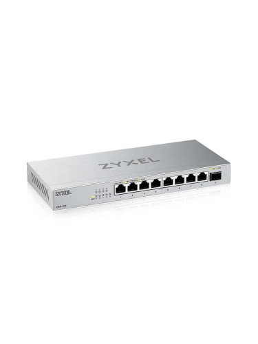 Суич ZyXEL XMG-108, 8 портов 2,5Gb + 1xSFP+, неуправляем