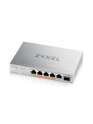 Суич ZyXEL XMG-105 5 портов 2,5Gb + 1xSFP+, 4 порта 70W PoE++, неупра