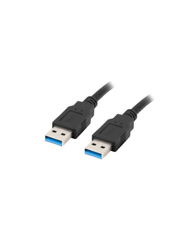 Кабел Lanberg USB-A (M) -> USB-A (M) 3.0 cable 0.5m, black