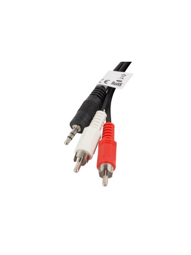 Кабел Lanberg mini jack 3.5mm (M) 3 pin -> 2X RCA (chinch) (M) cable 2