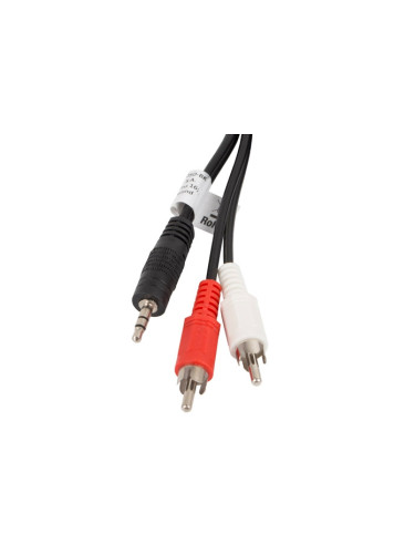 Кабел Lanberg mini jack 3.5mm (M) 3 pin -> 2X RCA (chinch) (M) cable 5