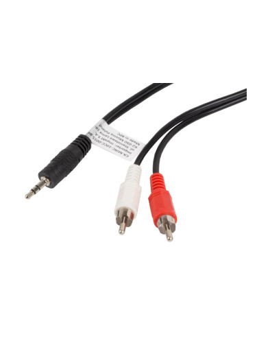 Кабел Lanberg mini jack 3.5mm (M) 3 pin -> 2X RCA (chinch) (M) cable 1