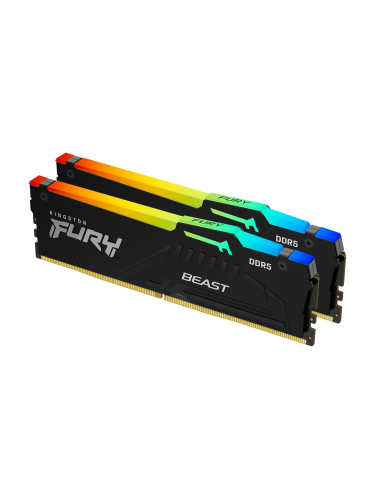 Памет Kingston FURY Beast Black RGB 32GB (2x16GB) DDR5 6000MHz CL30 KF