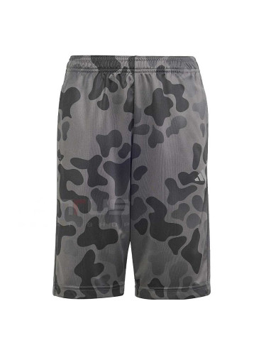 ДЕТСКИ КЪСИ ПАНТАЛОНИ ЗА МОМЧЕ ADIDAS IP3982 J TR-ES AOP SH СИВИ