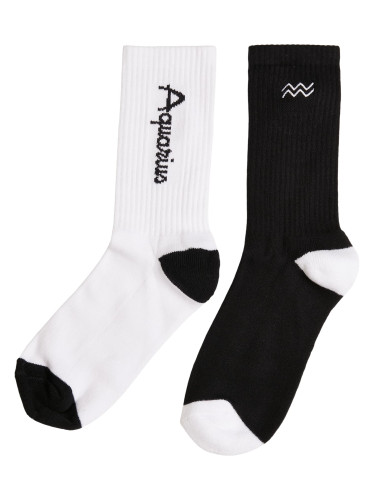 Zodiac Socks 2-Pack Black/White Aquarius