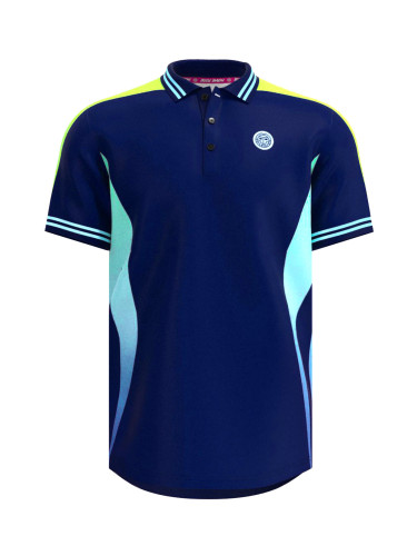 Men's T-shirt BIDI BADU Grafic Illumination Polo Dark Blue XL