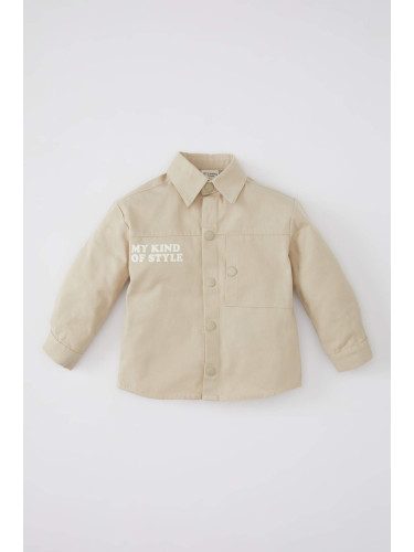 DEFACTO Baby Boy Printed Gabardine Shirt
