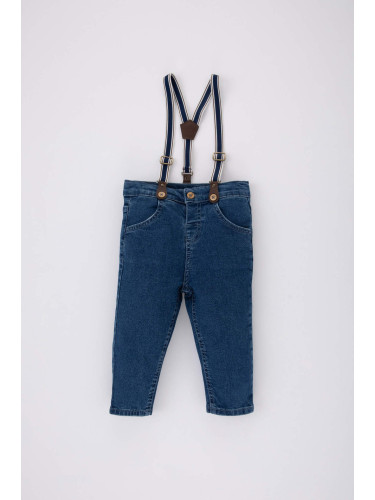 DEFACTO Baby Boy Jean Trousers Suspender 2 Piece Set