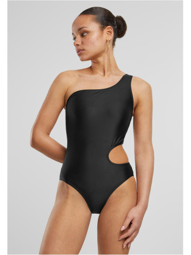 Women's Asymmetrical Cut Out Swimsuit - Black