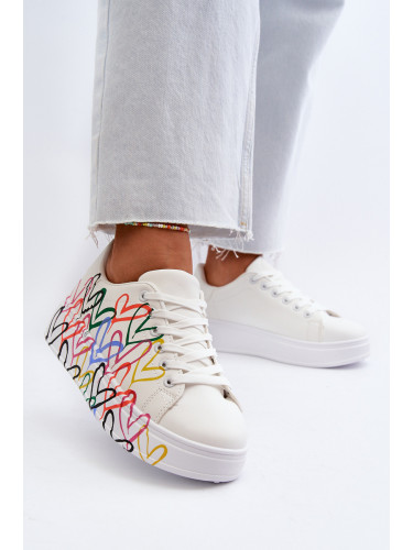 Boto Дамски маратонки със сърца White Claral