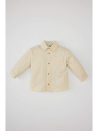 DEFACTO Baby Boy Shirt Collar Gabardine Long Sleeve Shirt