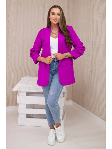 Elegant blazer with lapels purple
