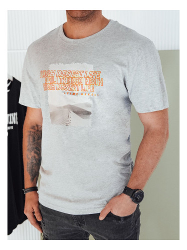 Grey men's T-shirt with Dstreet print
