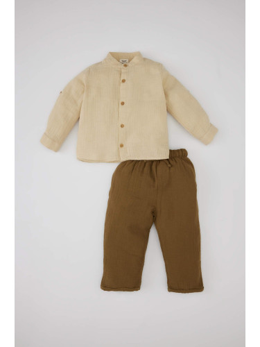 DEFACTO Baby Boy Shirt Pants 2 Piece Set
