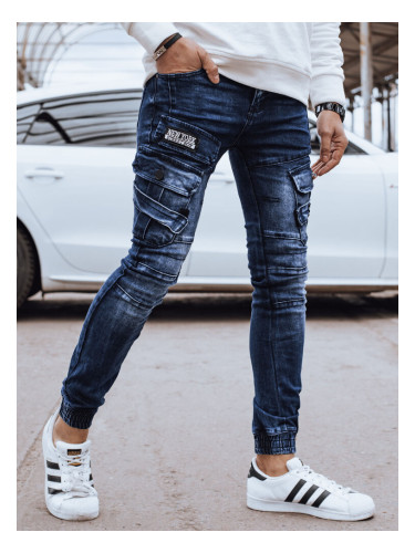 Мъжки сини дънки с джобове