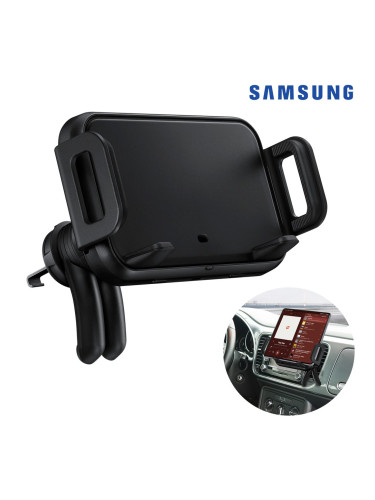 Безжично зарядно Samsung Wireless Car Charger (EP-H5300CBEGEU), от 1x USB-C(ж) към безжично зараждане, 9W, черно