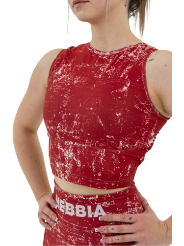 Nebbia Crop Tank Top Rough Girl Red M Фитнес тениска